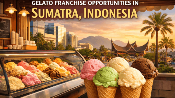 Ingin buka franchise gelato di Sumatera? Pelajari peluang bisnis gelato di Medan, Palembang, Pekanbaru, Batam, Padang, dan kota besar lain.
